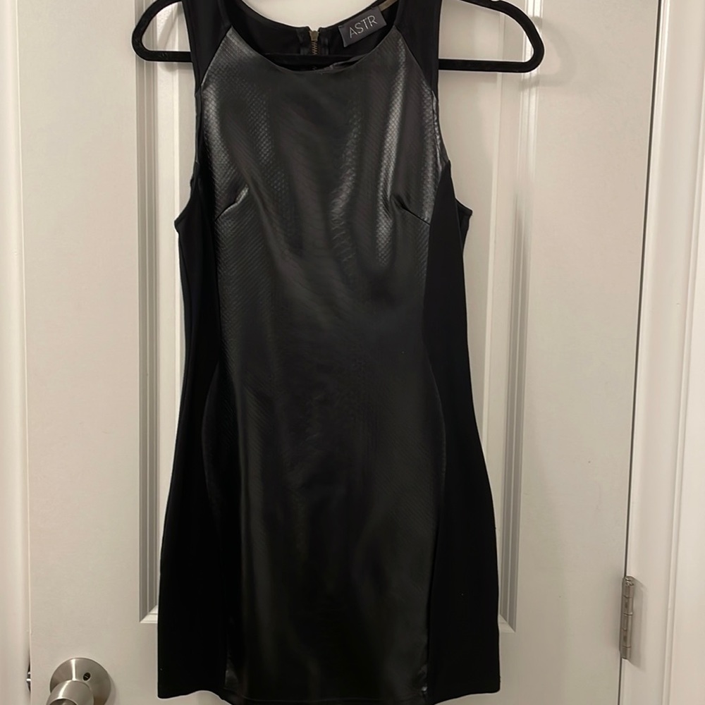 Nordstrom Astr, black mini dress, size M.
